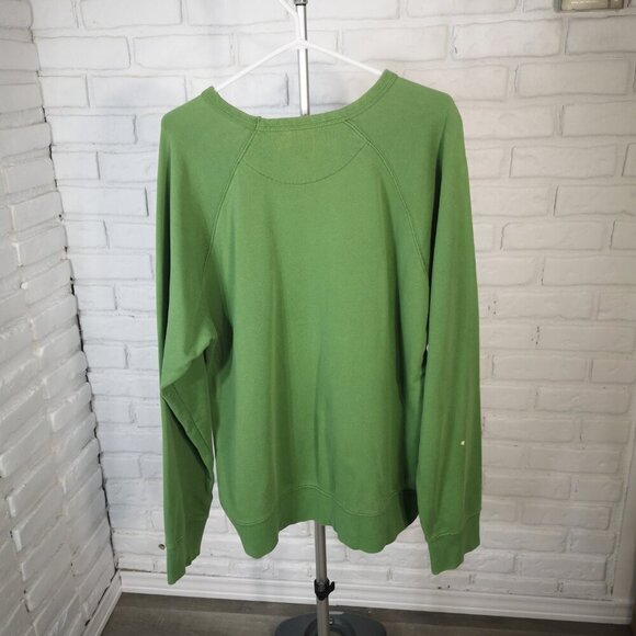 Gap Factory Men's Size XL Green Terry Lined Loose Fit Round Neck Sweat Shirt - Picture 2 of 12